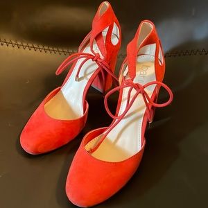 Bar III Women’s  Closed Toe Casual Ankle Strap Sandals - Flame - Size 5